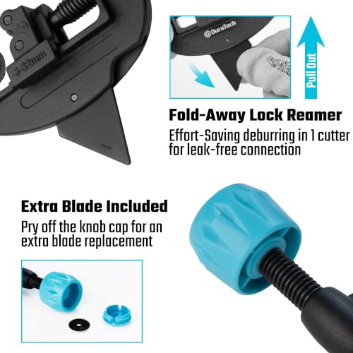Image of DURATECH Tubing Cutter, Cuts from 1 /8 inch to 1-1 /4 inch Outer Diameter