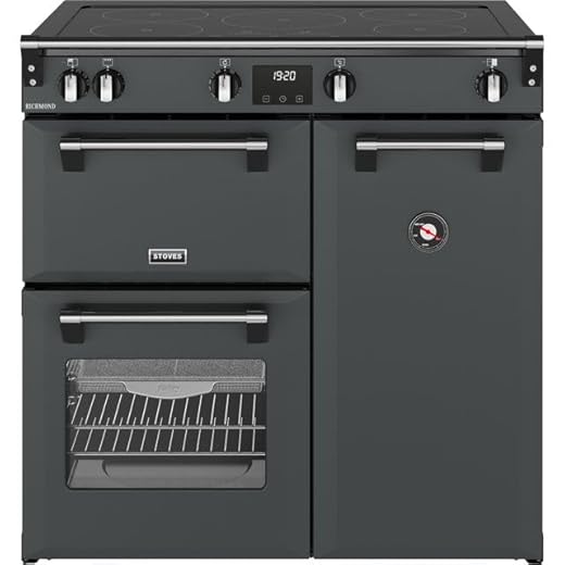 Stoves Richmond 90Ei TCH 90cm Electric Range Cooker with Induction Hob - Anthracite - A/A/A Rated