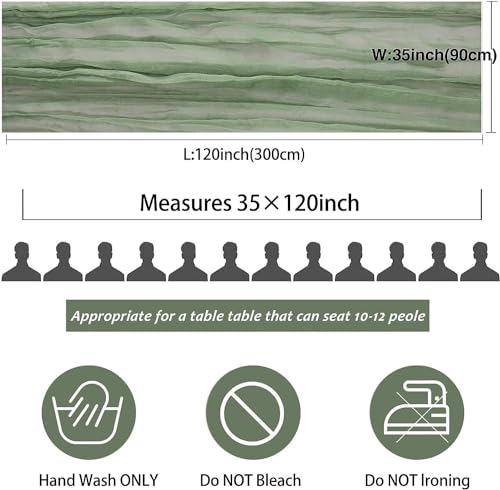 12 Pack Sage Green Cheesecloth Table Runner, 10FT Summer Boho Gauze Green Cheese Cloth Table Runner 35 x120 Inch Semi Sheer Long Runner for Table Wedding Party Banquet Baby Shower Birthday by PWDAN - Used condition - Image 2