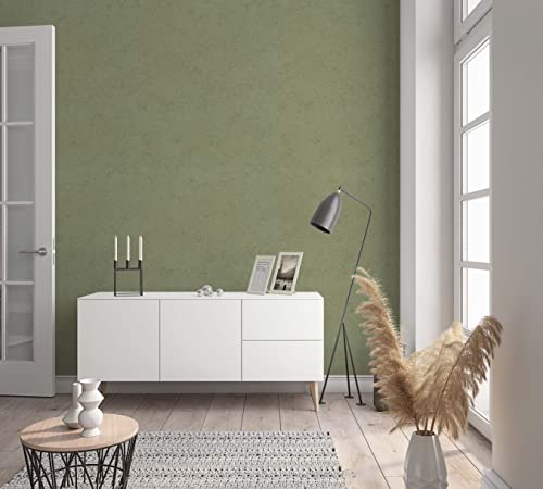 marburg Tapete Grün Vliestapete Floral für Schlafzimmer Wohnzimmer oder Küche Made in Germany 10,05 x 0,53m