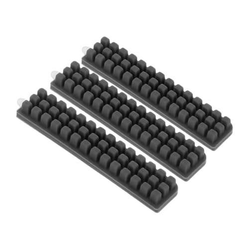 3D Printer Nozzle Cleaning Brush Tool Set 3 Pack Black Silicone