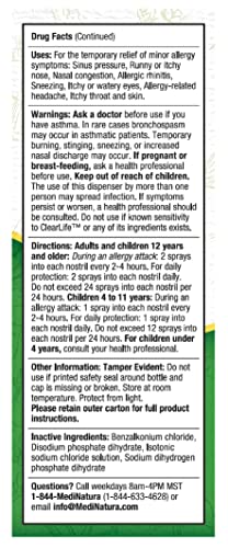 Clearlife Extra Strength Multi-System Allergy Relieving Nasal Spray Mist - 8 Powerful Homeopathic Actives Provide Potent Maximum Congestion, Itchiness & Sinus Pressure Relief - Non-Drowsy - 0.68 Oz #TOP7