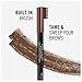 Rimmel London Brow This Way Professional Eyebrow Pencil, Long-Wearing, Highly-Pigmented, Built-In Brush, 001, Dark Brown, 0.05oz