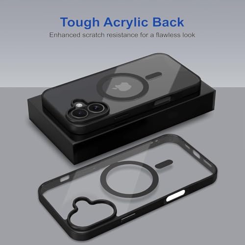 Image of AIBEX Clear Mag-Saf Case for iPhone 17-1,500 G Strong Magnetic Lock, Crystal-Clear Anti-Yellowing Back | Military-Grade Drop Protection | Camera Guard, Slim & Lightweight - Black