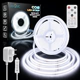 LUXONIC Tira LED COB,5M Blanco Frio 6000K Tira LED CRI90+ Ultrabrillante Flexible,24V Luces LED Habitación Regulable,Tira Luz LED para Decoración Navideña de Cocina Interior
