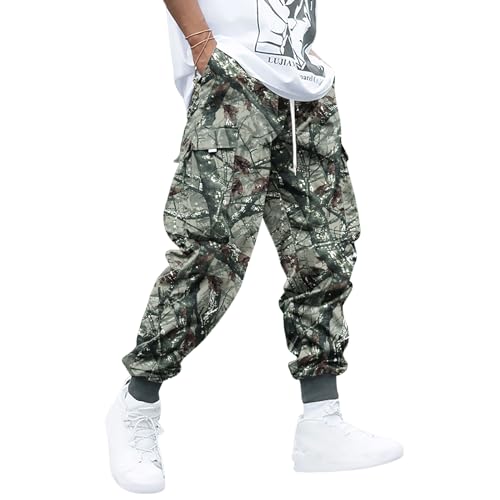 ZAFUL Men's Cargo Pants Drawstring Elastic Flap Pocket Street Baggy Pants Sweatpants by ZAFUL - Used condition - US$14.17