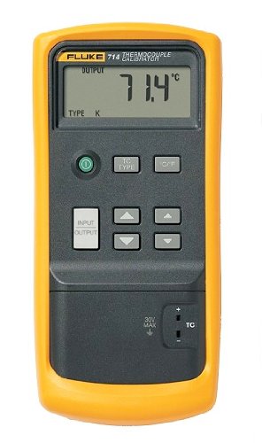 Fluke 714 lcd thermocouple calibrator, 75mv voltage