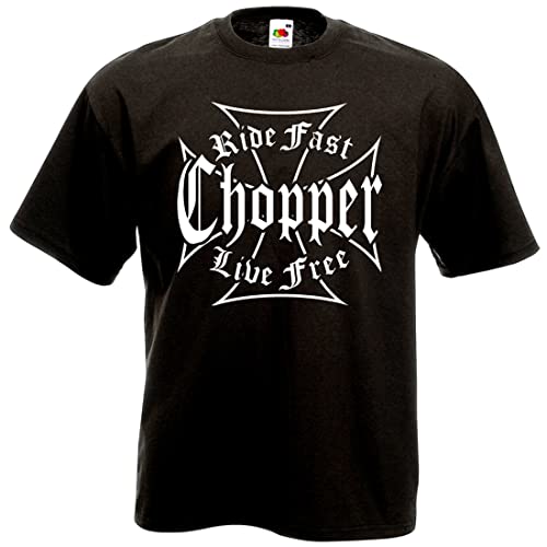 T-Shirt Chopper Ride Fast symbole de liberté pour passionné de moto