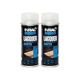 INRAL Acryllack Spray – Schnell Trocknendes Matt Klarlack Spray...