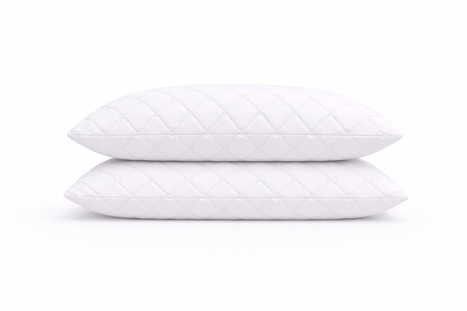 Starlight Beds Memory Foam Pillow with Shredded Foam Filling and a Quilted Breathable Cover, Supportive for Side and Back Sleepers, 2 Pack