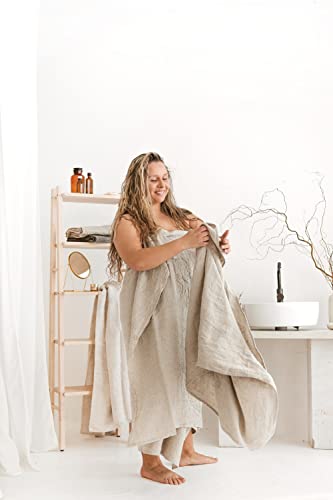 100% Linen Bath Sheet 36X72 - Waffle Weave Linen Bath Towel Oversized - Lightweight Absorbent Thin Waffle Bath Sheets Towels For Adults - Quick-Drying Xl Travel Towel - Linen Bath Towel Extra Large #TOP3