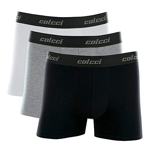 Kit 3 Boxer Boxer Básico, Colcci, Masculino, Multicor (Preto/Mescla/Branco), G