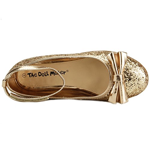 The Doll Maker Metallic Glitter Strap Flat Shoes - Fba1511115A-12 #TOP4