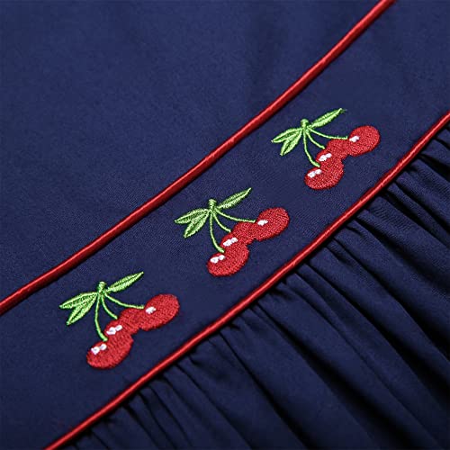 Girl Summer Holiday Embroidery Clothes Kid Toddler Casual Simple Dress Size 2 3 4 5 6 8 9 10 11 12 Years3