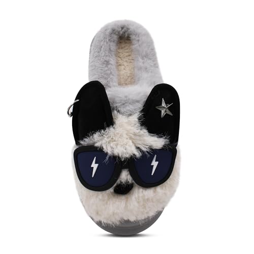 Image of VRITRAZ Women's Comfort Slip On Closed Toe Warm Winter House Clog Indoor Slipper with Cute Print and Degins