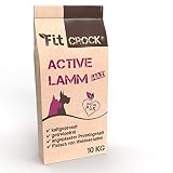 cdVet Fit-Crock Hundefutter trocken Active Lamm Maxi 10 kg, getreidefrei
