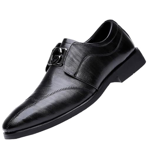 Men Casual Shoes Fashion Classic Men Leather Shoes Pointed Toe Casual Dress Shoes Comfortable Breathable Business Men Shoes
