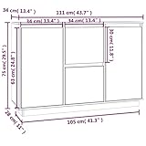 Zoom IMG-1 fozicv credenza con ante grigie Zoom IMG-1 fozicv credenza con ante grigie
