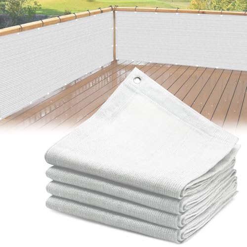 Voile d'ombrage rectangulaire blanche pour aménager une grande terrasse