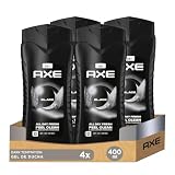 AXE 3 w 1 żel pod prysznic i szampon Black XL – Bodywash i szampon do ciała, twarzy i włosów – 4 sztuki