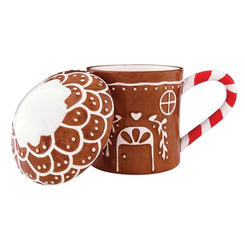 Slant Collections Ceramic Holiday Coffee/Cocoa/Tea Mug, 16 Ounce, Gingerbread House by Slant Collections - Used condition - Image 3