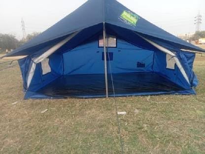 Image of 4 Persons Camping Tent Waterproof Spacious Outdoor Durable Tent House for Camping, Perfect for Your Next Adventure Blue