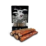 Premium Bully Sticks - Pizzle Sticks for Dogs - Pack of 6 Bull Pizzles for All Dog Sizes and Puppies, Natural Long Lasting Low Odour Dog Chews Made with Grass Fed Beef