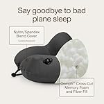 Coop Home Goods AirJustable Travel Neck Pillow, Inflatable, Adjustable Support for Neck & Chin, Compact Travel Pillow, Soft Memory Foam Comfort, Airplane Travel Essentials, Cooling & Washable Cover - Image 5
