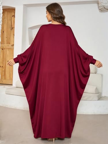 Image of Boedaty Women Soft Muslim Prayer Dress Abaya Islamic Ramadan Full of Elasticity Garment Dubai Robe