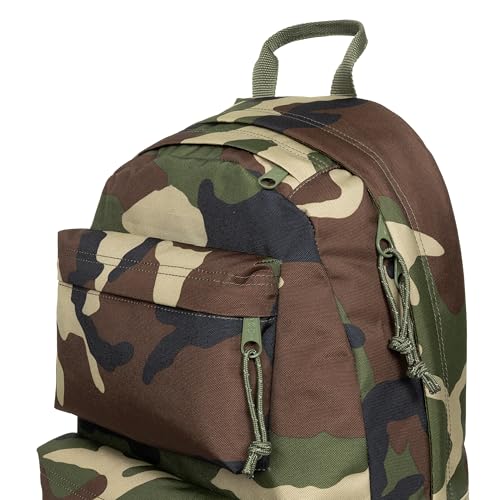 Image of EASTPAK Padded Double - 24L Squared Backpack with Dual Front Pockets, 13 inch Laptop Sleeve, Bottle Holder & Padded Straps, Camo