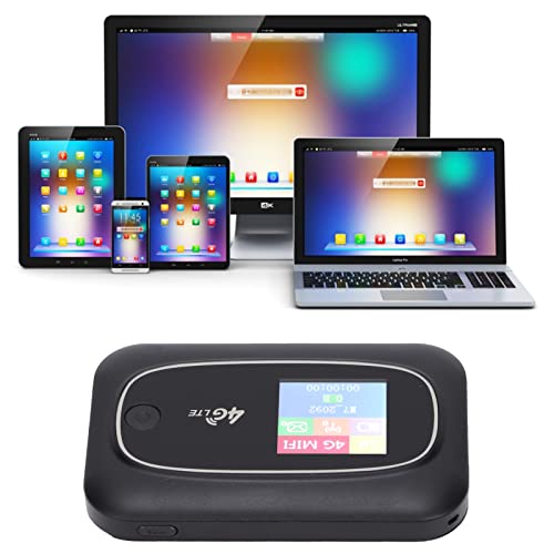 Image of Portable 4G LTE Travel Router with LED Display Compact WiFi Hotspot for Smartphones Laptops Compatible with Global SIM Cards