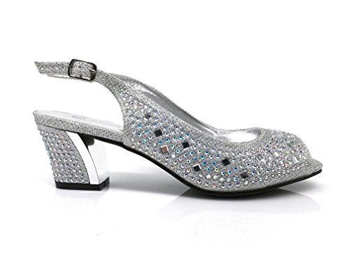 Enzo Romeo Lime01 Womens Open Toe Low Heel Wedding Rhinestone Wedge Sandal Shoes2