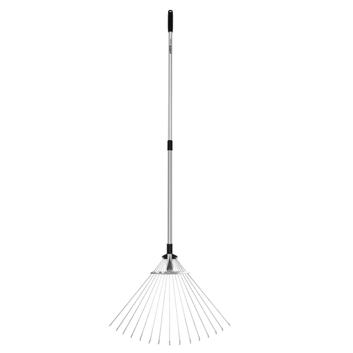 Szczotka do trawy 15 zębów Uchwyt teleskopowy 89,5-180 cm Ultralekki aluminiowy grabie ogrodowe VITO