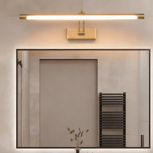Aplique espejo baño LED orientable color bronce y luz cálida de 40cm 1