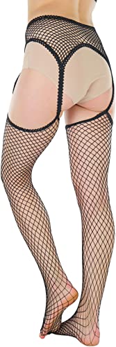 Image of ToBeInStyle Women's Attached Garter Belt Suspender Nylon Stocking Pantyhose