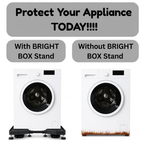 Image of Premium Heavy Duty 24 Wheel Adjustable Stand /Trolley Suitable for Front & Top Load Washing Machine /Refrigerator, Dishwasher /Capacity Upto 500 Kg Washing Machine 6.5 /7 /8 /9 /10 Kg