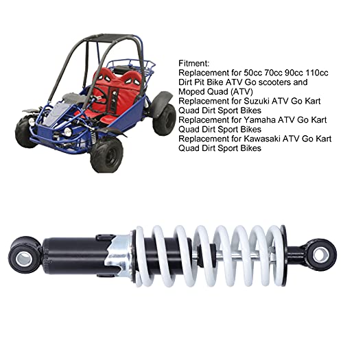 250 Mm Motorrad Stoßdämpfer, KIMISS Einstellbarer Stoßdämpfer ATV Stoßdämpfer Ersatz für ATV Go Kart Quad Dirt Sport Bikes