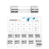 [UL Listed] Chanzon 11 Values 5x20 mm 5.2X20mm Glass Cartridge Tube Fuse 55pcs Fast Blow 125V (250V)...