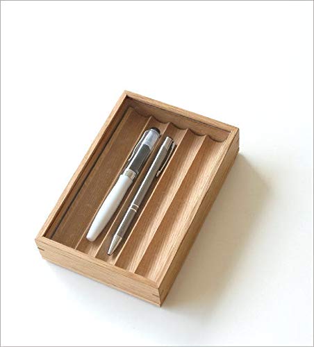 Amazon.co.jp: ペントレイ 木製 卓上 ふた付き ガラス 透明