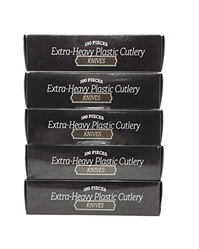 Fineline Flairware Collection Heavy Duty Clear Plastic Knives - Quality, Extra Durable Disposable Knives, Practical for Serving and Portioning Hot and Cold Food [500 count]