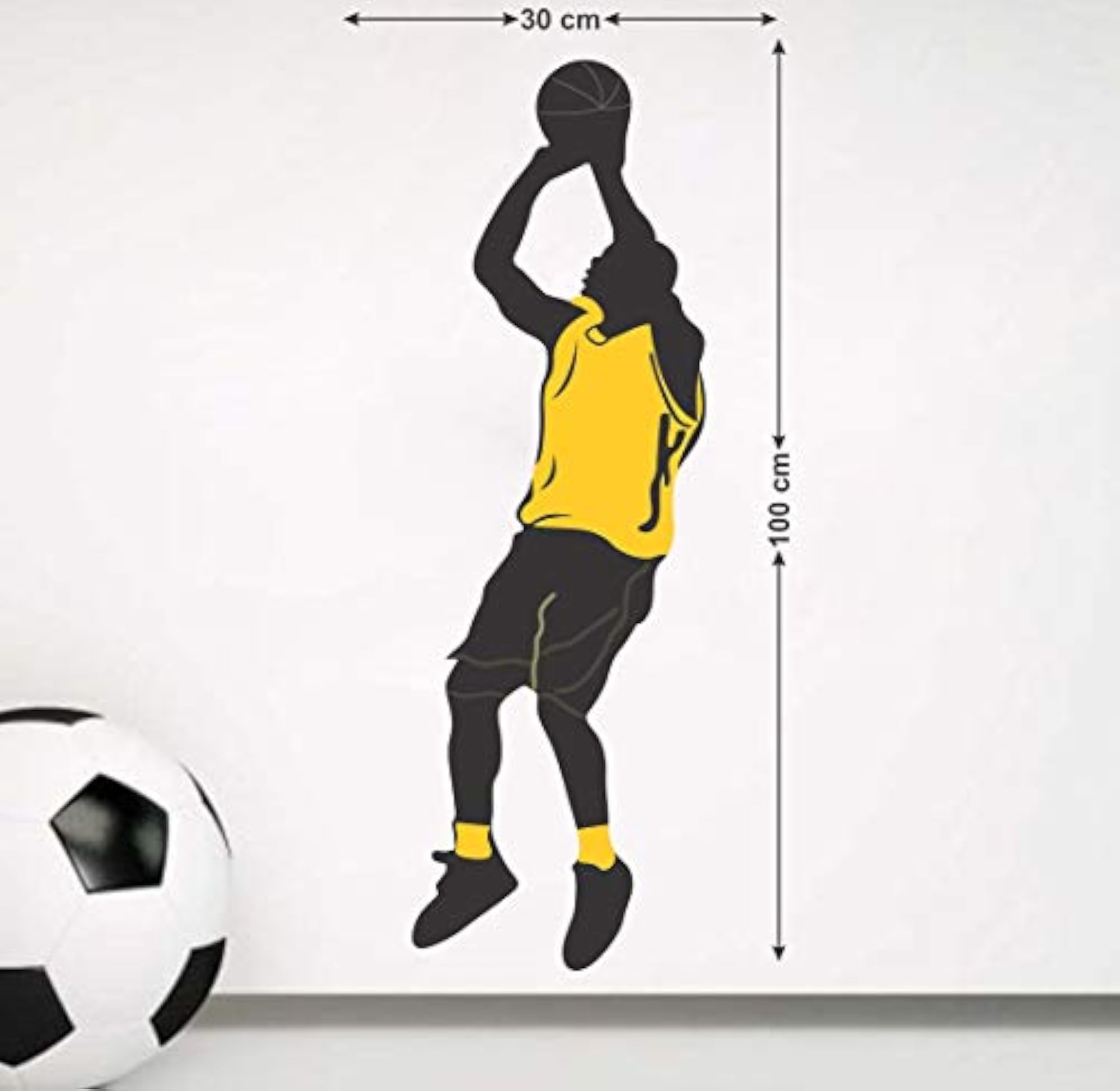 Basket Ball Player Multi Large Vinyl Wall Sticker