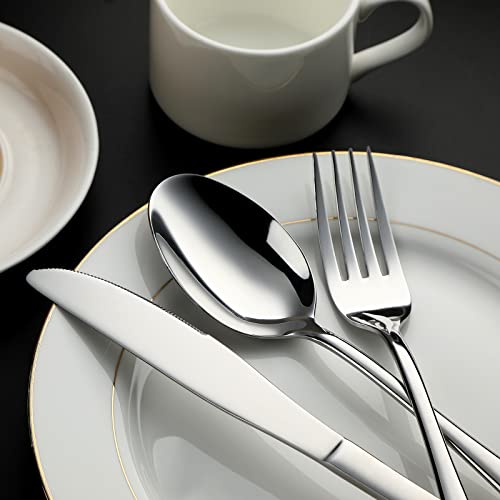 image for WYT Salad Forks Set of 8, Stainless Steel Silverware Flatware Forks, A