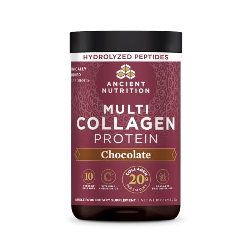 Image of Ancient Nutrition Hydrolyzed Multi Collagen Peptides Powder, Chocolate