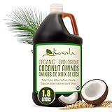 Kevala Organic Coconut Aminos Soy-Free Seasoning from Coconut Nectar & Blossom Sap | Soy Sauce Alternative | Gluten Free, Kosher, Vegan, USDA Organic, Non-GMO | 1.89 L / 64 Fl Oz