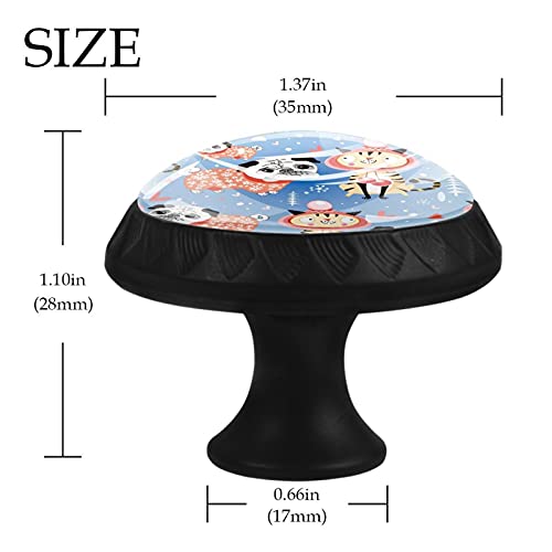 Boutons de tiroir ronds carlin chat 35 mm pour commode et crèche - 5