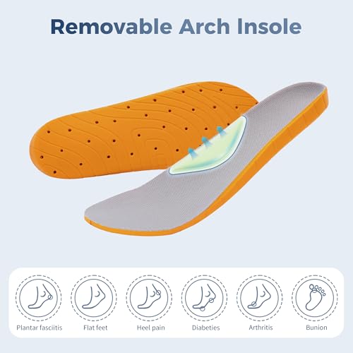 N BESUNEW Women's Wide Toe Box Walking Shoes Slip On Wide Width Tennis Sneakers Atheltic Running Shoes US 6-113