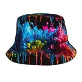 Photo Gallery joppuer cappello da pescatore pieghevole con stampa di schizzi di vernice, cappello da pescatore, protezione solare, per campeggio e viaggi, nero, taglia unica 663 Photo Gallery joppuer cappello da pescatore pieghevole con stampa di schizzi di vernice, cappello da pescatore, protezione solare, per campeggio e viaggi, nero, taglia unica 663