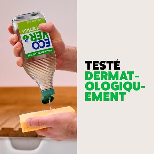 Ecover Essential Liquide Vaisselle, Nettoyant Vaisselle aux Extraits Botaniques, Action Nettoyante et Dégraissante, Parfum Citron, Bouteille Recharge de 5 Litres