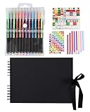 Kit complet: Cet ensemble comprend un Album Photo Scrapbooking au format 21,5 x 29 cm avec 40 feuilles (80 pages) en papier kraft noir de haute qualité de 230g. Les pages intérieures mesurent 20,5 x 28 cm et peuvent accueillir 80 à 160 photos, selon la taille des images.