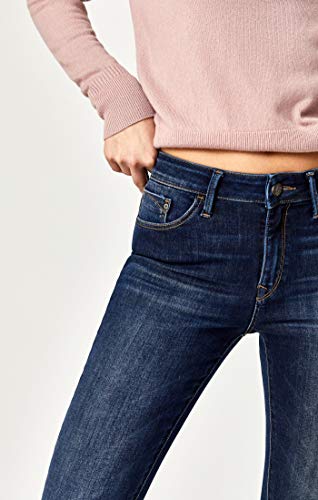 Mavi Women's Alissa Ankle High Rise Super Skinny Jeans, Dark Brushed Fringe Supersoft 27 X 28 #TOP1